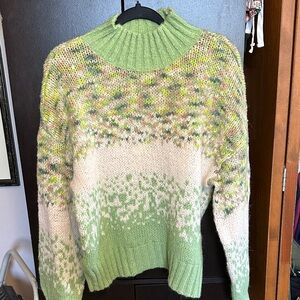 Aerie Multicolor Cowl Neck Sweater